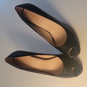 Cole Haan peep toe pumps